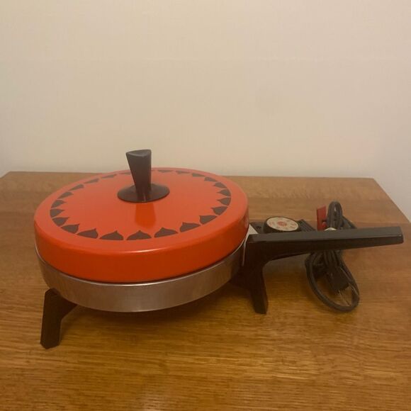 Vintage Hover B3001 Electric Fry Pan Skillet 8.5"  MCM Submersible 800 Watt USA - Picture 1 of 9